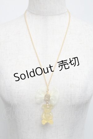 画像: Q-pot. / テディベアグミネックレス  イエロー S-25-06-05-018-QP-AC-HR-ZS