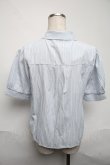 画像2: axes femme / ネモフィラ刺繍リボンブラウス  サックス S-25-06-05-022-AX-BL-AS-ZS (2)
