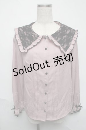画像: MA*RS / レース襟ブラウス  ピンク S-25-06-05-023-EL-BL-HR-ZS