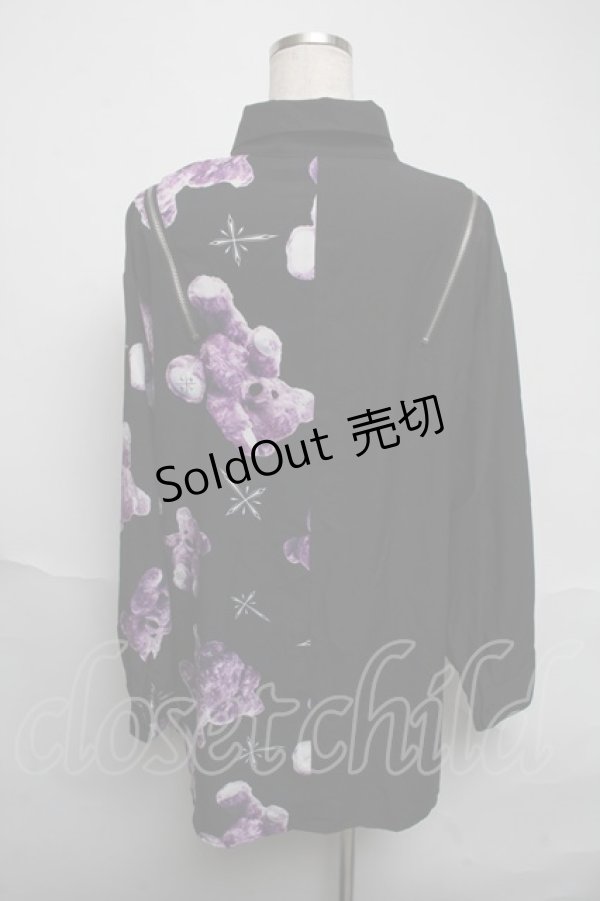 画像2: TRAVAS TOKYO / 昇華シャツ  黒ｘ紫 S-25-06-05-028-PU-TO-HR-ZS (2)