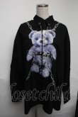 画像1: Amilige / Tied Bearシャツ  黒ｘ紫 S-25-06-05-030-PU-TO-HR-ZS (1)