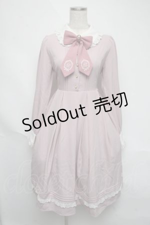 画像: Amavel / Monogram Antique Ribbonワンピース  ピンク S-25-06-05-038-CA-OP-HR-ZS