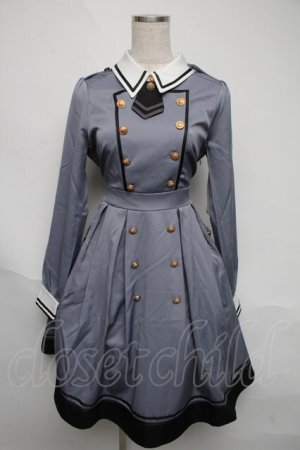 画像: Amavel / Starry Medalミリタリーワンピース  グレー S-25-06-05-039-CA-OP-HR-ZS