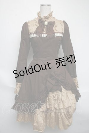 画像: Mary Magdalene / プティフールドレス  ブラウン S-25-06-05-043-CL-OP-HR-ZS