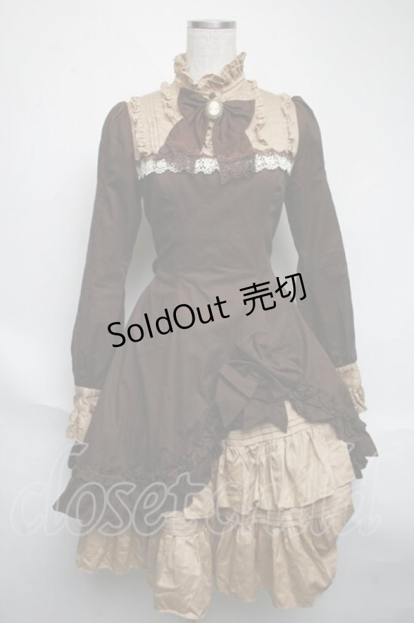画像1: Mary Magdalene / プティフールドレス  ブラウン S-25-06-05-043-CL-OP-HR-ZS (1)