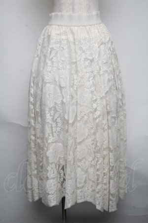 画像: axes femme / レースサーキュラースカート  オフ S-25-06-05-051-AX-SK-AS-ZS