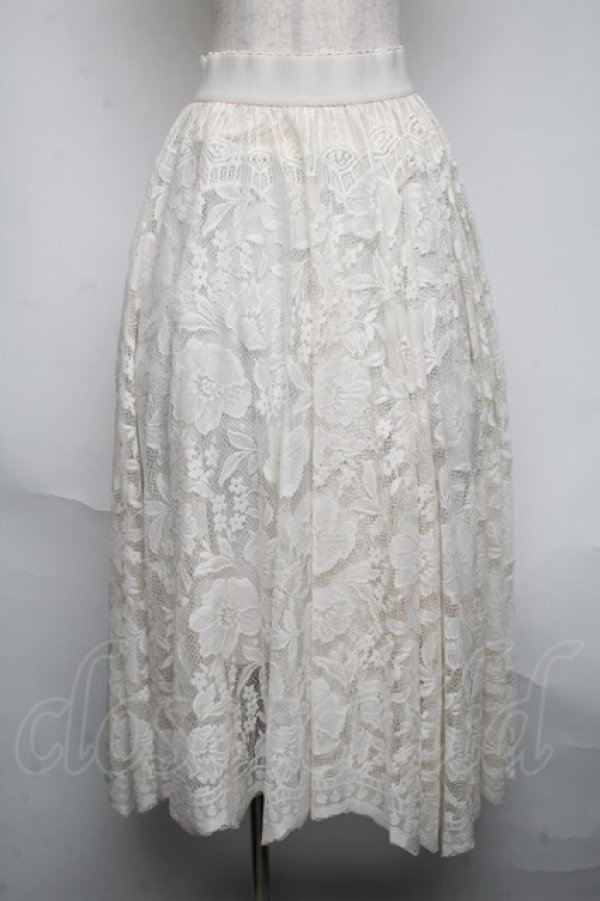 画像1: axes femme / レースサーキュラースカート  オフ S-25-06-05-051-AX-SK-AS-ZS (1)