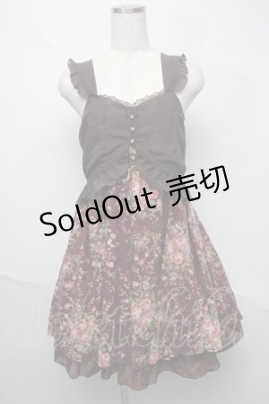 画像: axes femme / キャミ重ねチュニック  ワイン S-25-06-06-054-AX-OP-HR-ZS