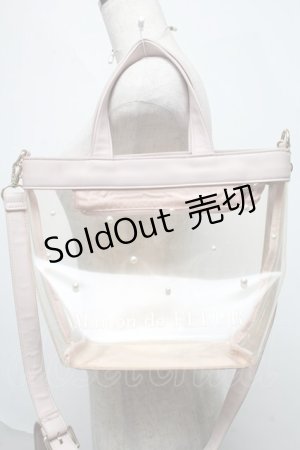 画像: Maison de FLEUR / パールクリア合皮ショルダートートバッグ  ピンク S-25-06-06-015-LO-BG-AS-ZS