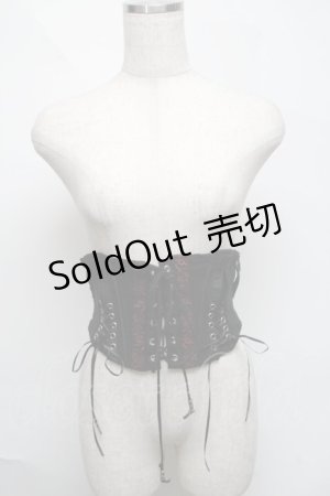 画像: Ozz oneste / レースアップショートコルセット  黒 S-25-06-06-016-OO-TO-AS-ZS