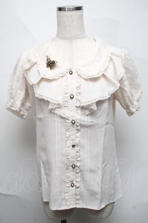 画像: axes femme / フェミニンラッフルブラウス  キナリ S-25-06-06-019-AX-BL-HR-ZS