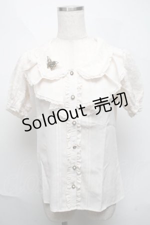 画像: axes femme / フェミニンラッフルブラウス  キナリ S-25-06-06-019-AX-BL-HR-ZS