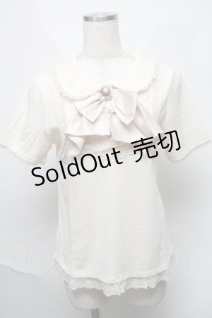 画像: axes femme / ブローチ付きロマンティックプルオーバー  キナリ S-25-06-06-022-AX-TO-HR-ZS