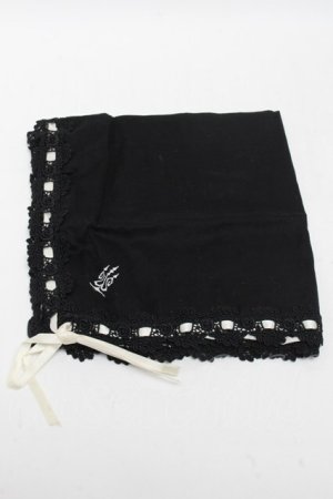 画像: Moi-meme-Moitie / 燭台刺繍ハンカチ  黒 S-25-06-06-003-MO-ZA-AS-ZS