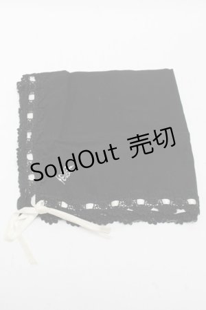 画像: Moi-meme-Moitie / 燭台刺繍ハンカチ  黒 S-25-06-06-003-MO-ZA-AS-ZS