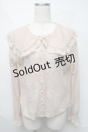 画像: axes femme / 総レースブラウス  ベージュ S-25-06-06-026-AX-TO-HR-ZS
