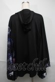 画像2: NieR Clothing / FAKEチャイナボタン着物風袖PULLOVER【和柄九尾】  黒ｘ紫 S-25-06-06-036-PU-TO-HR-ZS (2)