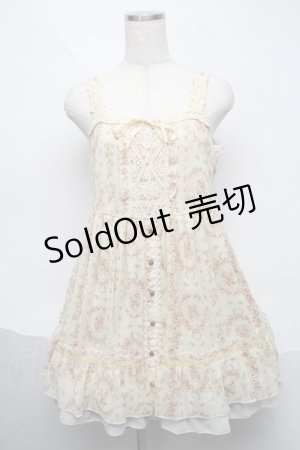 画像: axes femme / バラプリントシフォンワンピース  イエロー S-25-06-06-043-AX-BL-HR-ZS