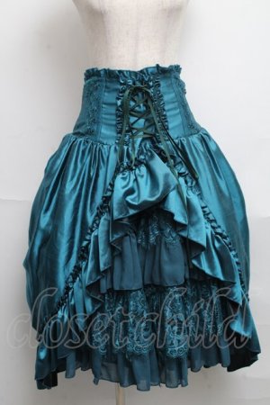 画像: ATELIER PIERROT / Fairy Lace Corset Skirt  グリーン S-25-06-07-052-EL-SK-HR-ZS