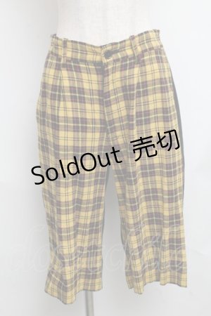 画像: MILKBOY / タータンチェックハーフパンツ  イエロー S-25-06-07-058-MB-PA-AS-ZS
