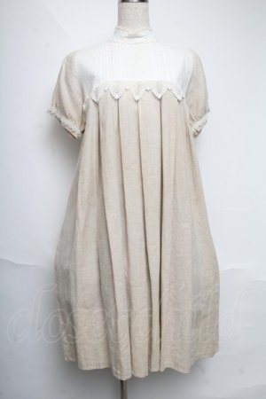 画像: SERAPHIM / リネンのテレーズワンピース  ベージュ S-25-06-07-007-LO-OP-AS-ZS