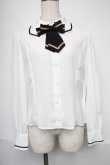 画像1: Innocent World White / リボンタイ付きブラウス  白 S-25-06-07-009-IW-BL-AS-ZS (1)