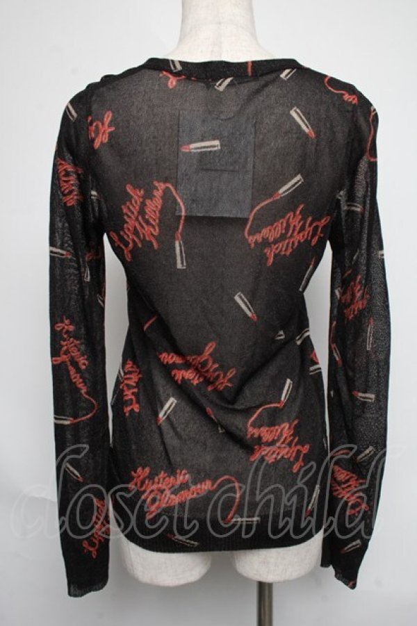 画像2: HYSTERIC GLAMOUR / リップラメカーディガン  黒 S-25-06-07-020-PU-SK-HR-ZS (2)