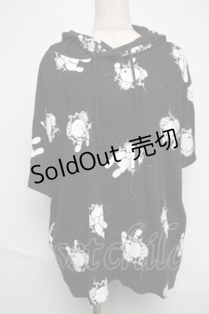 画像: monomania / よだれベアーパーカー  黒 S-25-06-07-023-PU-TO-AS-ZS