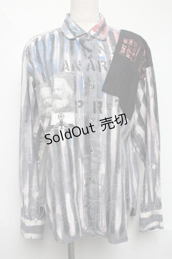 画像1: GOTH / アナーキーシャツ  グレー S-25-06-07-026-GO-TO-AS-ZS (1)