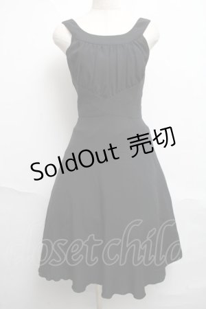 画像: JESUS DIAMANTE / ギャザーワンピース XS 黒 S-25-06-07-036-JE-OP-AS-ZS