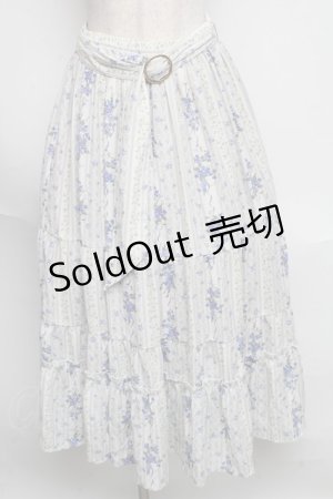 画像: axes femme / すみれ×すずらん柄スカート  オフ S-25-06-09-057-AX-SK-AS-ZI