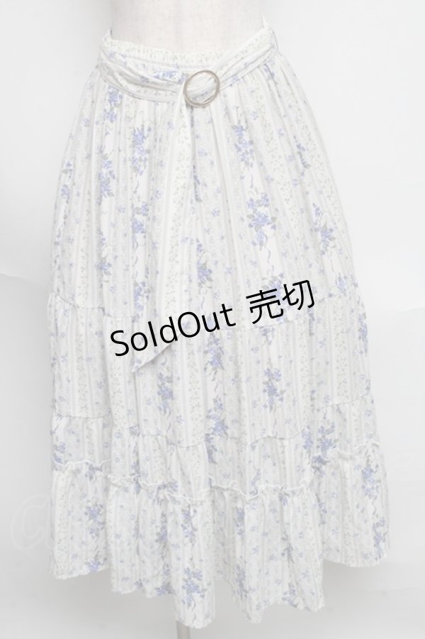 画像1: axes femme / すみれ×すずらん柄スカート  オフ S-25-06-09-057-AX-SK-AS-ZI (1)