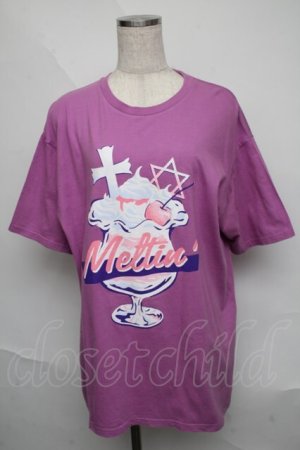 画像: LISTEN FLAVOR / パフェプリントTシャツOP  紫 S-25-06-09-1029-PU-OP-AS-ZS