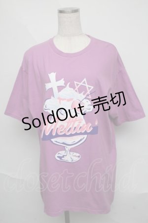 画像: LISTEN FLAVOR / パフェプリントTシャツOP  紫 S-25-06-09-1029-PU-OP-AS-ZS