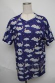 画像1: Nile Perch / 夜空プリントTシャツ  紫 S-25-06-09-1030-LO-TO-AS-ZS (1)