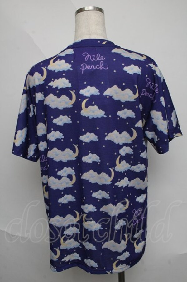 画像2: Nile Perch / 夜空プリントTシャツ  紫 S-25-06-09-1030-LO-TO-AS-ZS (2)