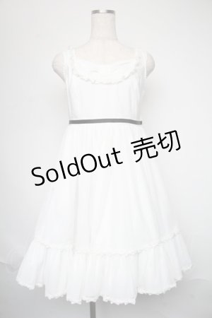 画像: Angelic Pretty / Pure Lady ジャンパースカート  白 S-25-06-09-1052-AP-OP-HR-ZY