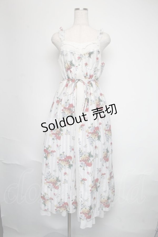 画像1: axes femme / フルーツ柄キャミワンピース  オフ S-25-06-09-1053-AX-OP-AS-ZI (1)