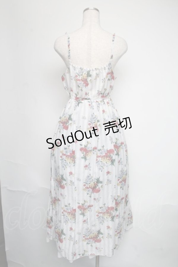画像2: axes femme / フルーツ柄キャミワンピース  オフ S-25-06-09-1053-AX-OP-AS-ZI (2)