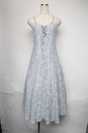 画像: axes femme / レースキャミワンピース  サックス S-25-06-09-1054-AX-OP-AS-ZS