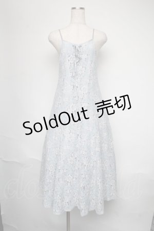 画像: axes femme / レースキャミワンピース  サックス S-25-06-09-1054-AX-OP-AS-ZS