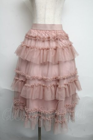画像: LOLITA / レースティアードスカート 3L ピンク S-25-06-09-1057-LO-SK-HR-ZS