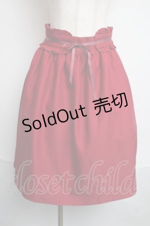 画像: Newlyme / フリルスカート  ワイン S-25-06-09-1058-LO-SK-AS-ZS