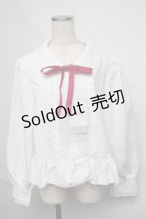 画像: Cherirulu Chocola / マルエリシャツブラウス 3L 白 S-25-06-09-1024-LO-BL-HR-ZS