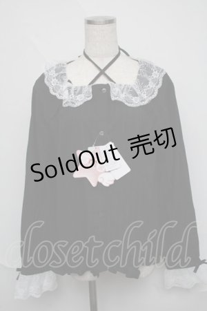 画像: FLC / メンレースシャツブラウス 4L 黒 S-25-06-09-1027-LO-BL-HR-ZS