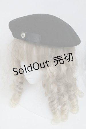 画像: m petit by misako / NINA's AMカメオベレー  黒 S-25-06-09-019-LO-AC-AS-ZS