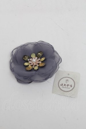 画像: axes femme / コサージュクリップ  グレー S-25-06-09-003-AX-AC-AS-ZS