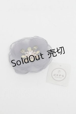 画像: axes femme / コサージュクリップ  グレー S-25-06-09-003-AX-AC-AS-ZS