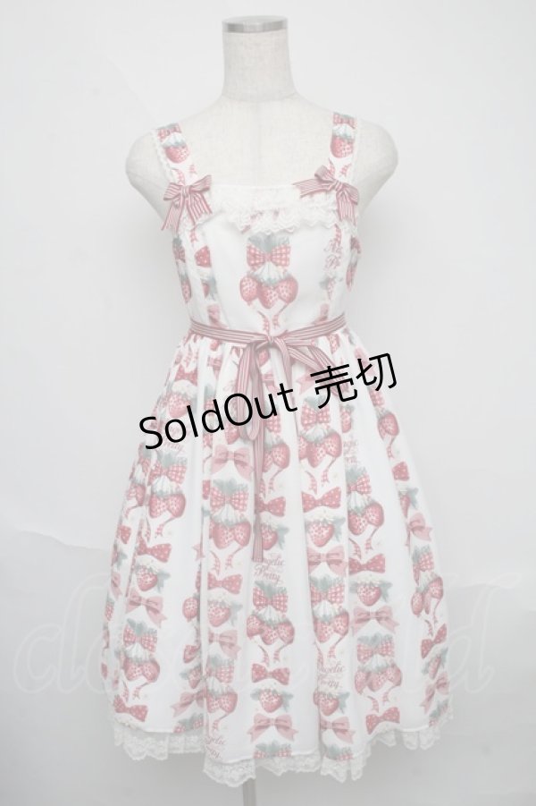 Angelic Pretty / Strawberry Dollジャンパースカート 白 S-25