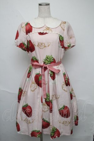 画像: Emily Temple cute / Creamy Strawberryワンピース  ピンク S-25-06-09-044-ET-OP-AS-ZS